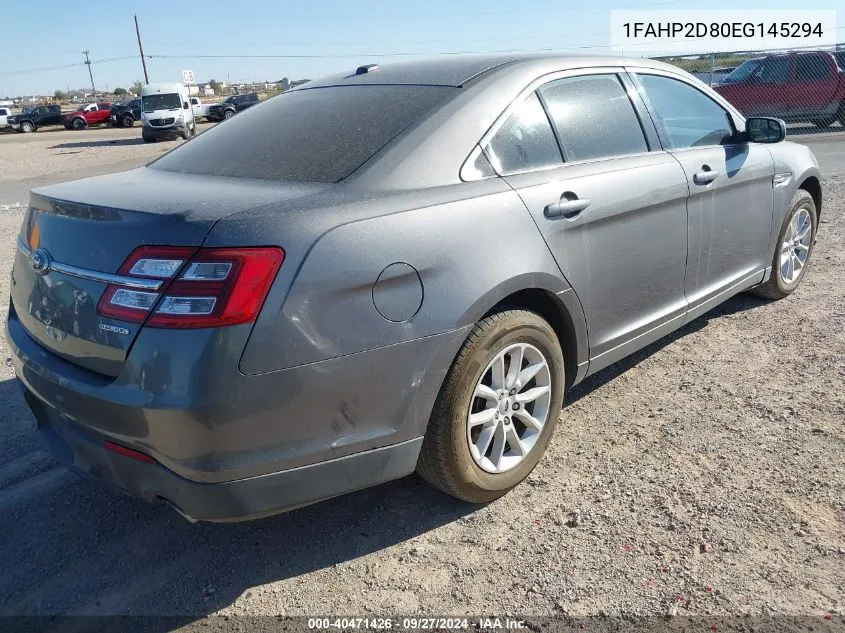 2014 Ford Taurus Se VIN: 1FAHP2D80EG145294 Lot: 40471426