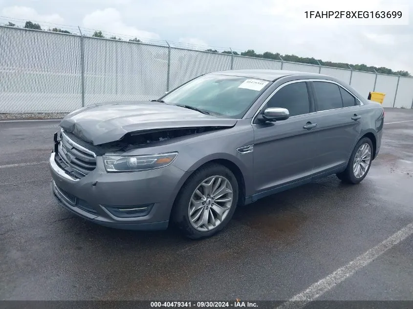 2014 Ford Taurus Limited VIN: 1FAHP2F8XEG163699 Lot: 40479341