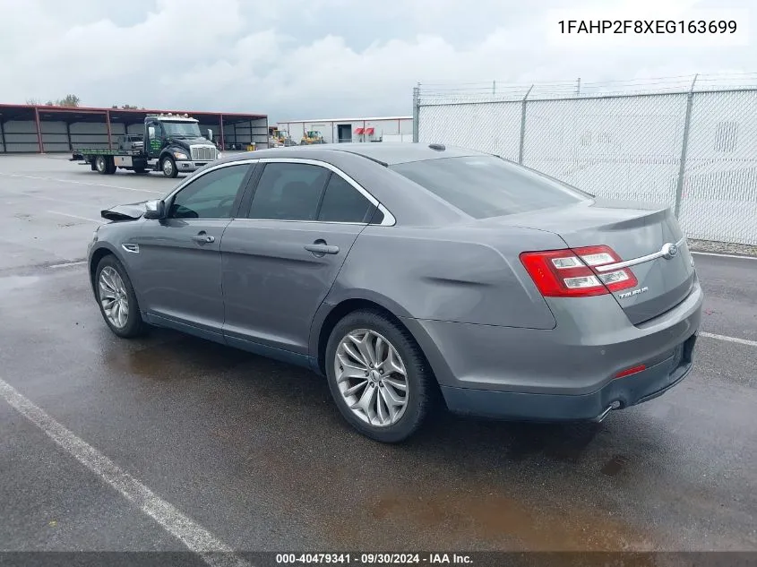 2014 Ford Taurus Limited VIN: 1FAHP2F8XEG163699 Lot: 40479341