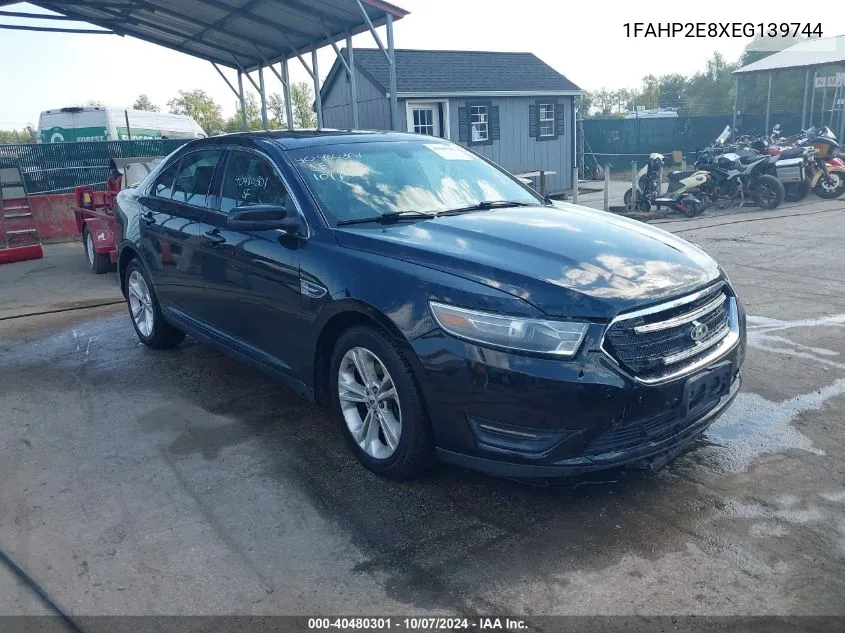 2014 Ford Taurus Sel VIN: 1FAHP2E8XEG139744 Lot: 40480301