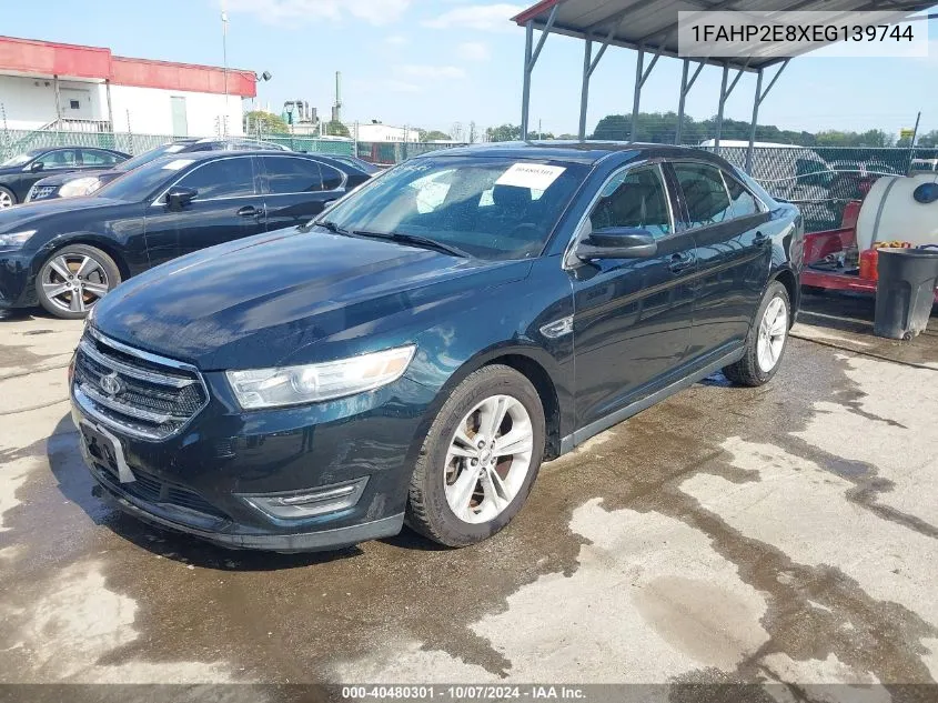 2014 Ford Taurus Sel VIN: 1FAHP2E8XEG139744 Lot: 40480301