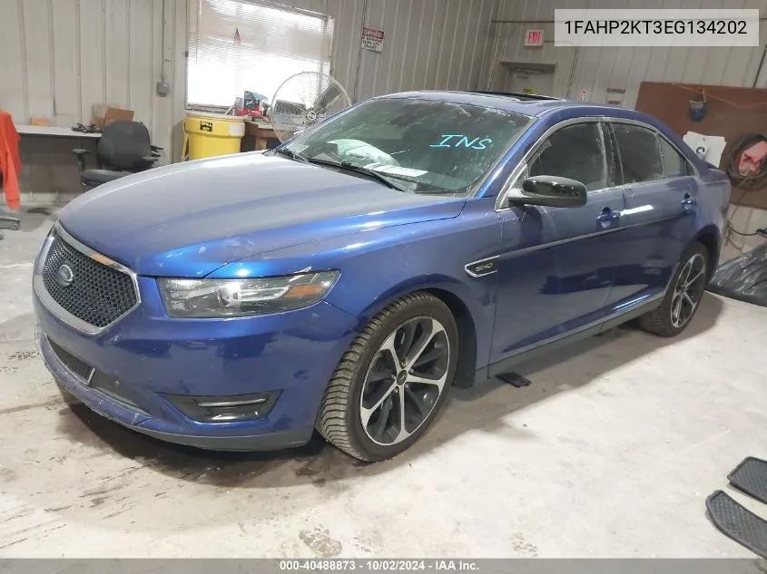 2014 Ford Taurus Sho VIN: 1FAHP2KT3EG134202 Lot: 40488873