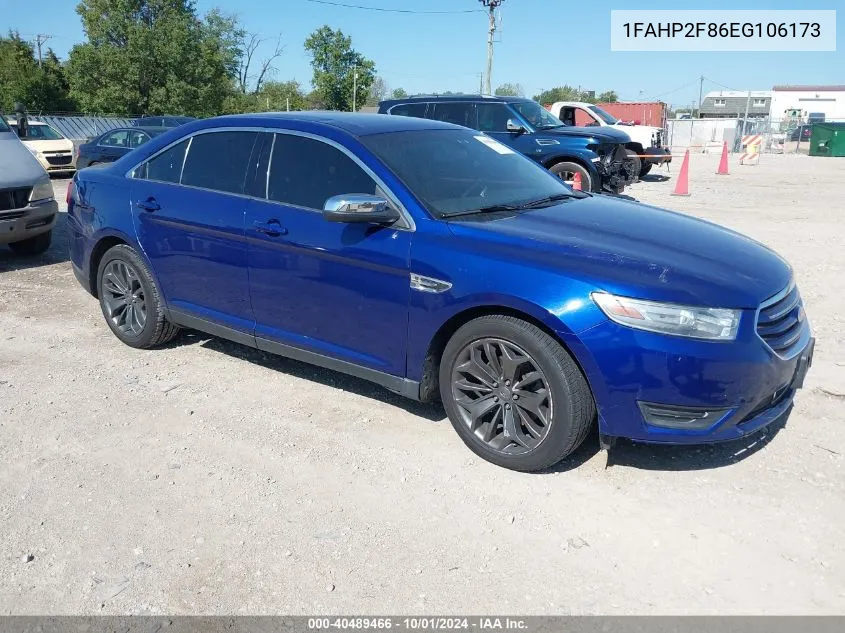 2014 Ford Taurus Limited VIN: 1FAHP2F86EG106173 Lot: 40489466