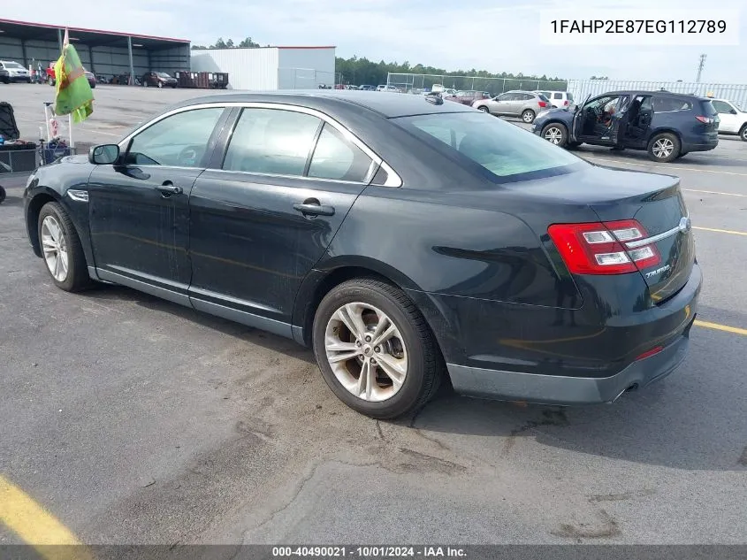 2014 Ford Taurus Sel VIN: 1FAHP2E87EG112789 Lot: 40490021