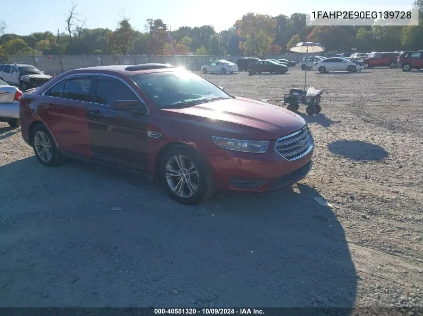 2014 Ford Taurus Sel VIN: 1FAHP2E90EG139728 Lot: 40551320