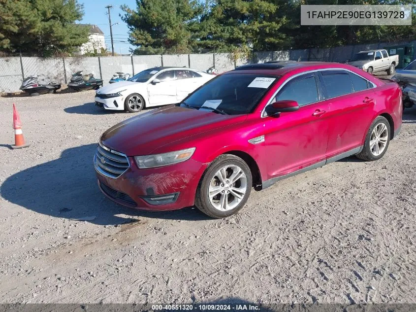 2014 Ford Taurus Sel VIN: 1FAHP2E90EG139728 Lot: 40551320