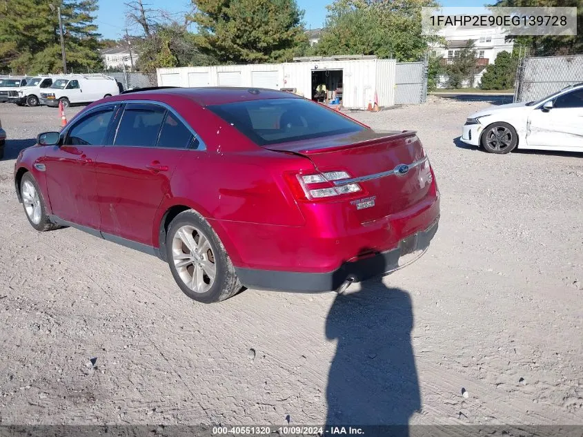 2014 Ford Taurus Sel VIN: 1FAHP2E90EG139728 Lot: 40551320