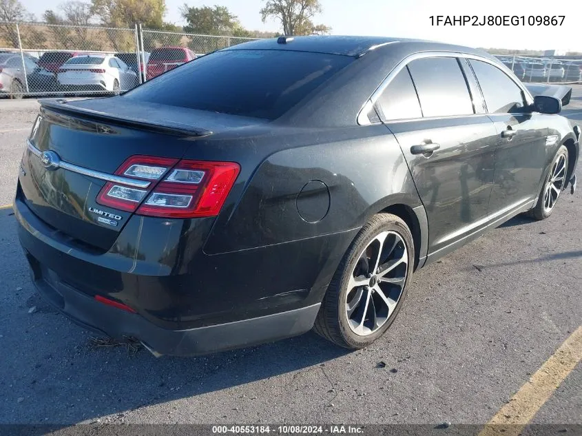 2014 Ford Taurus Limited VIN: 1FAHP2J80EG109867 Lot: 40553184