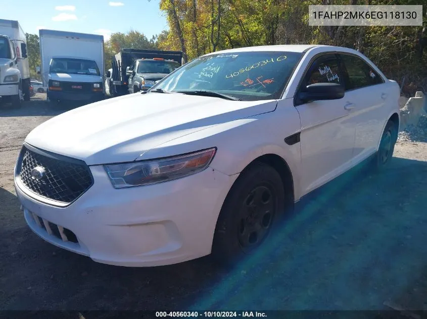 2014 Ford Taurus Police Interceptor VIN: 1FAHP2MK6EG118130 Lot: 40560340