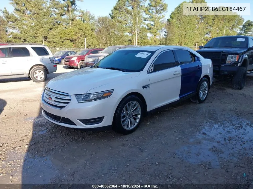 2014 Ford Taurus Limited VIN: 1FAHP2F86EG184467 Lot: 40562364