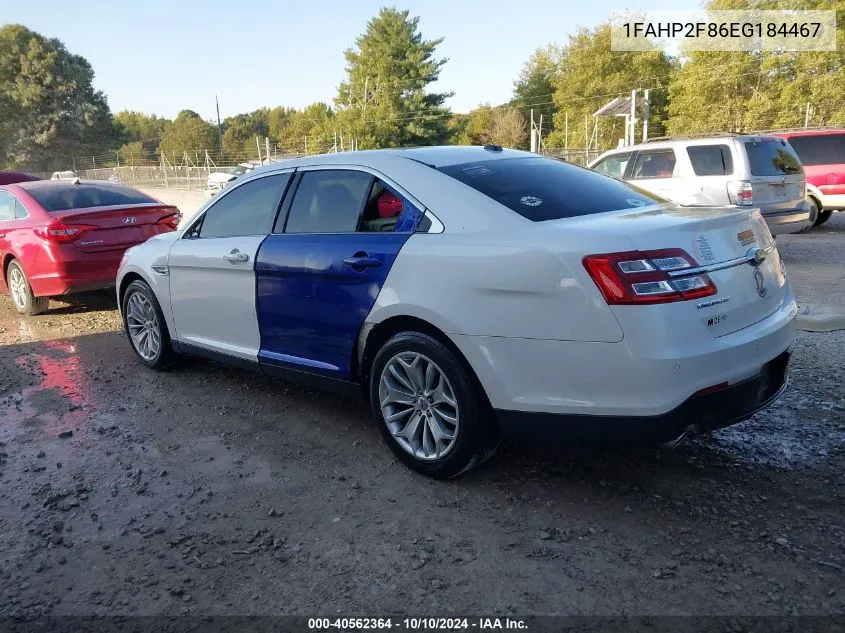 2014 Ford Taurus Limited VIN: 1FAHP2F86EG184467 Lot: 40562364