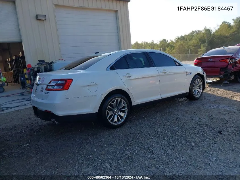 2014 Ford Taurus Limited VIN: 1FAHP2F86EG184467 Lot: 40562364