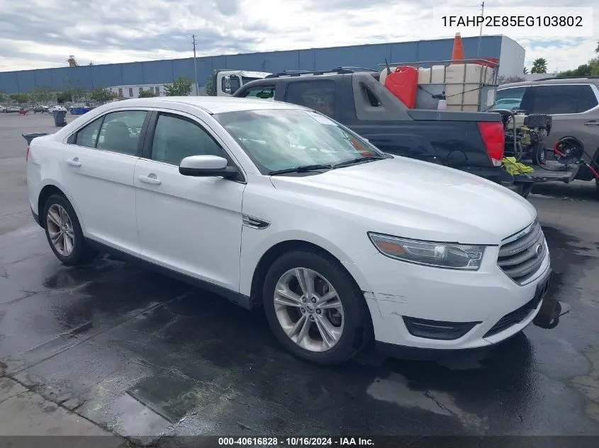 2014 Ford Taurus Sel VIN: 1FAHP2E85EG103802 Lot: 40616828