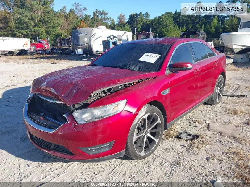 2014 Ford Taurus Sel VIN: 1FAHP2E81EG157355 Lot: 40621123