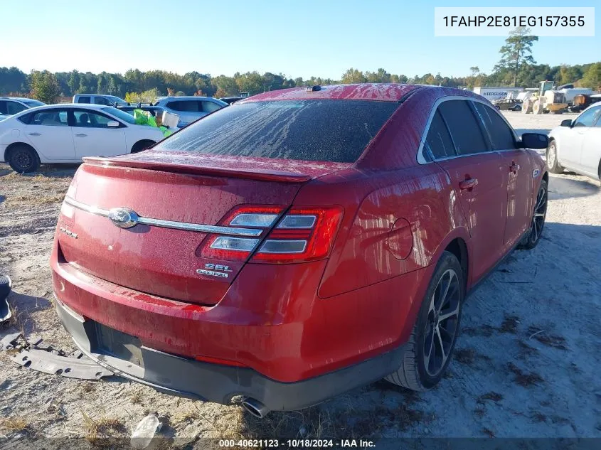 2014 Ford Taurus Sel VIN: 1FAHP2E81EG157355 Lot: 40621123