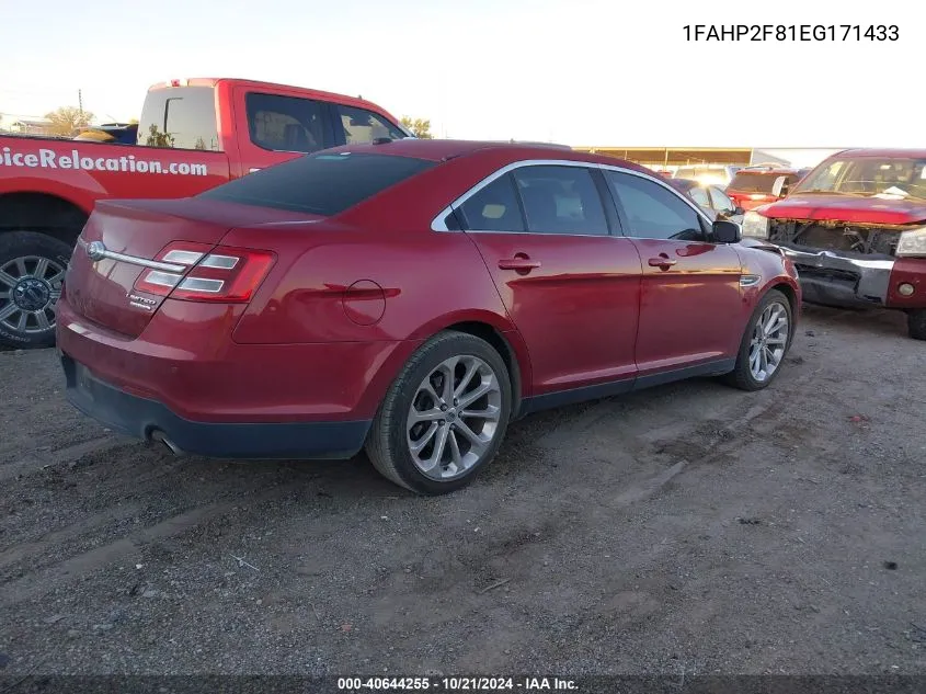 2014 Ford Taurus Limited VIN: 1FAHP2F81EG171433 Lot: 40644255