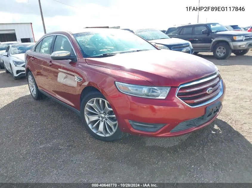 2014 Ford Taurus Limited VIN: 1FAHP2F89EG117846 Lot: 40648770