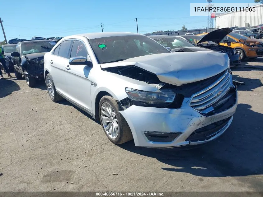 2014 Ford Taurus Limited VIN: 1FAHP2F86EG111065 Lot: 40656716