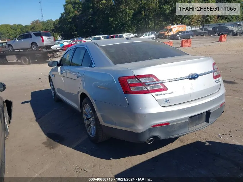 2014 Ford Taurus Limited VIN: 1FAHP2F86EG111065 Lot: 40656716