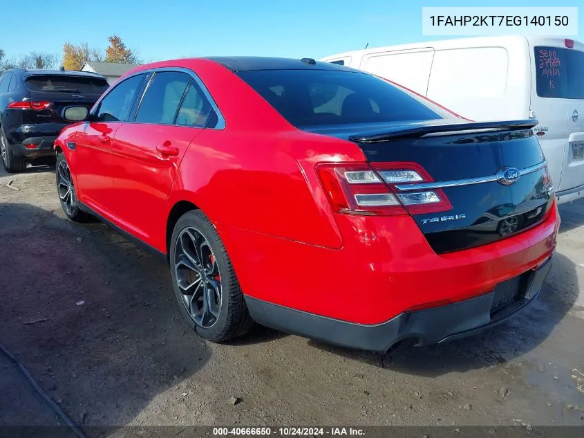 2014 Ford Taurus Sho VIN: 1FAHP2KT7EG140150 Lot: 40666650