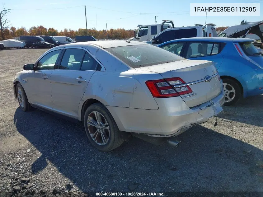 2014 Ford Taurus Sel VIN: 1FAHP2E85EG112905 Lot: 40680139