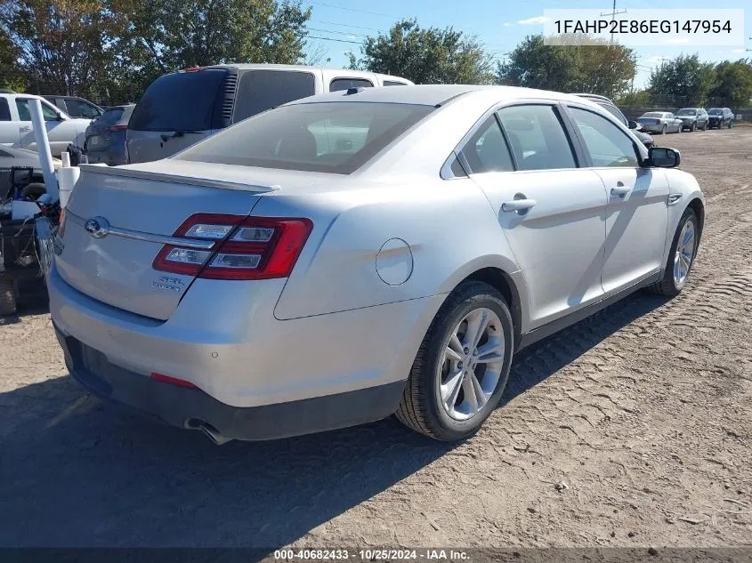 2014 Ford Taurus Sel VIN: 1FAHP2E86EG147954 Lot: 40682433