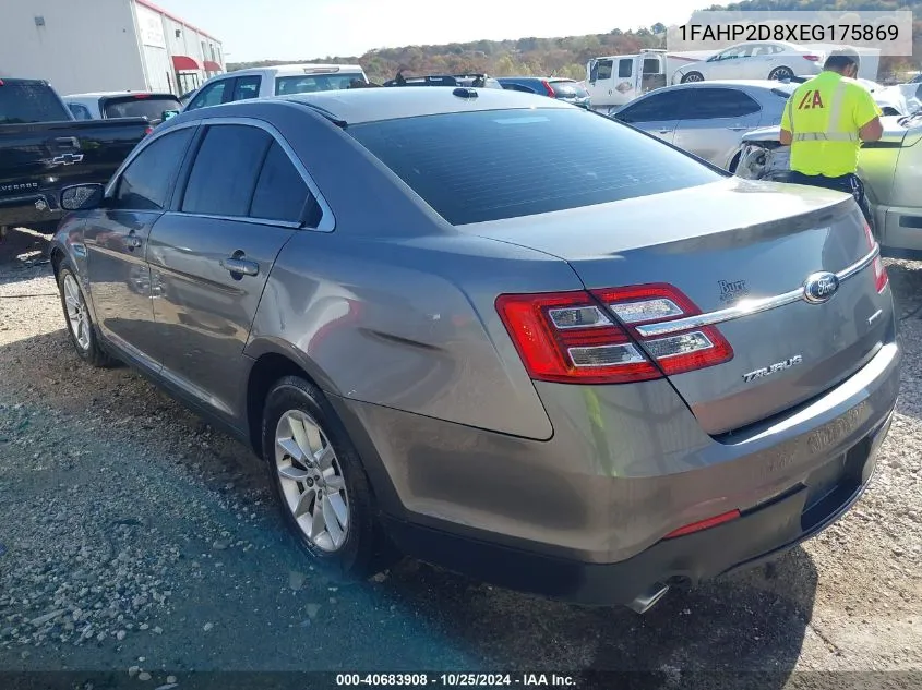 2014 Ford Taurus Se VIN: 1FAHP2D8XEG175869 Lot: 40683908