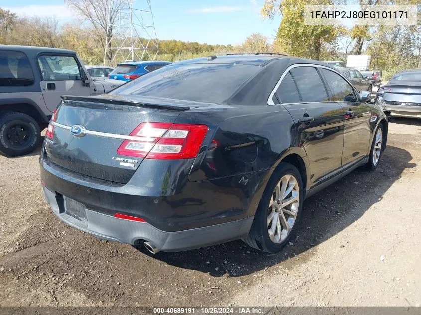 2014 Ford Taurus Limited VIN: 1FAHP2J80EG101171 Lot: 40689191