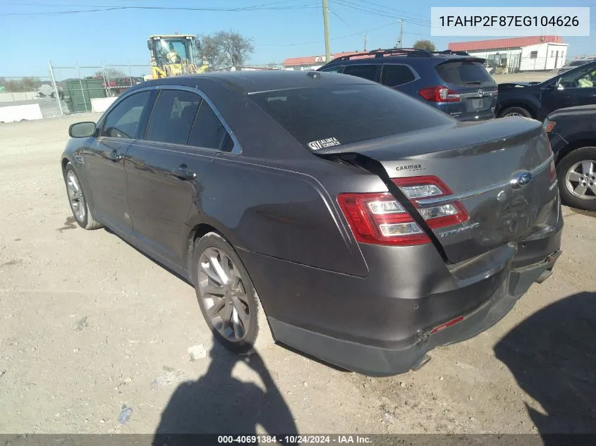 2014 Ford Taurus Limited VIN: 1FAHP2F87EG104626 Lot: 40691384