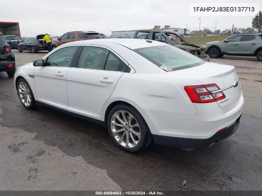 2014 Ford Taurus Limited VIN: 1FAHP2J83EG137713 Lot: 40694683