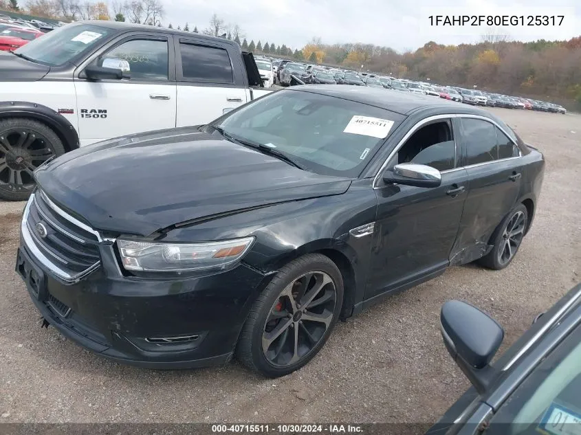 2014 Ford Taurus Limited VIN: 1FAHP2F80EG125317 Lot: 40715511