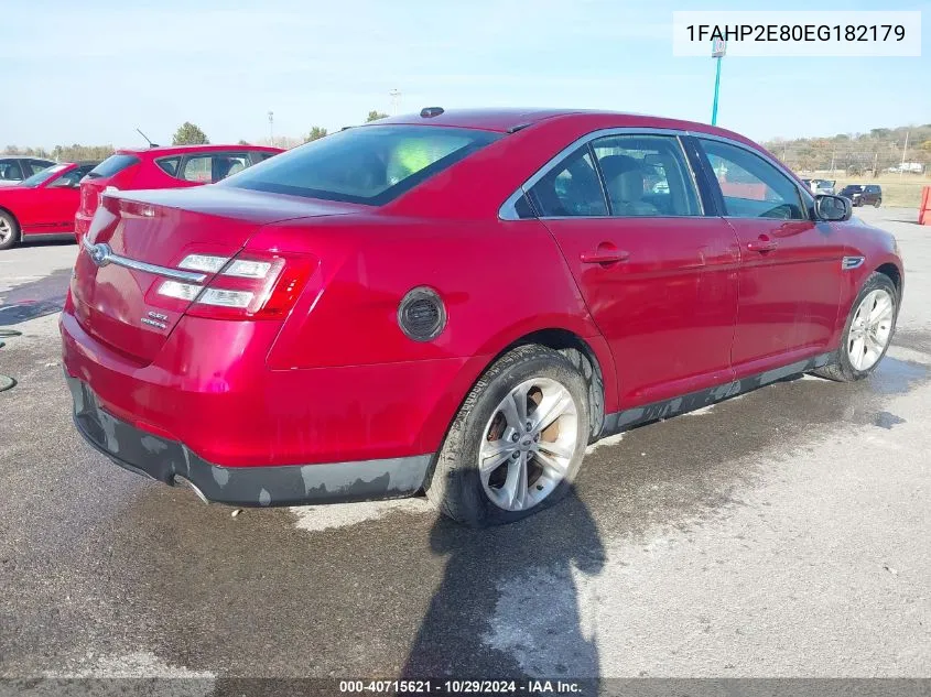 2014 Ford Taurus Sel VIN: 1FAHP2E80EG182179 Lot: 40715621