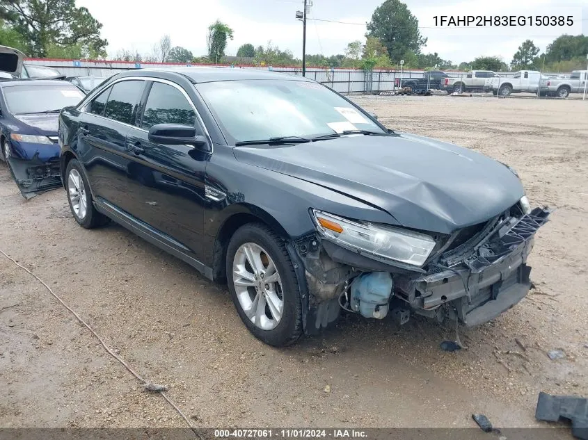 2014 Ford Taurus Sel VIN: 1FAHP2H83EG150385 Lot: 40727061