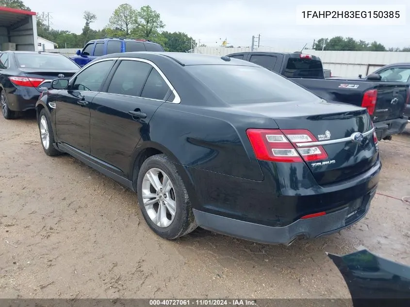 2014 Ford Taurus Sel VIN: 1FAHP2H83EG150385 Lot: 40727061