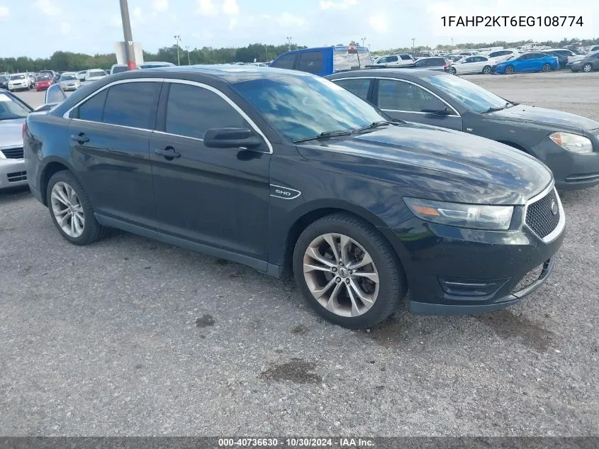 2014 Ford Taurus Sho VIN: 1FAHP2KT6EG108774 Lot: 40736630