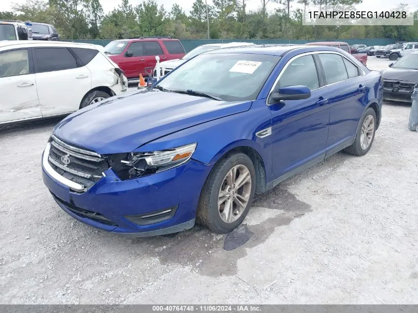 2014 Ford Taurus Sel VIN: 1FAHP2E85EG140428 Lot: 40764748