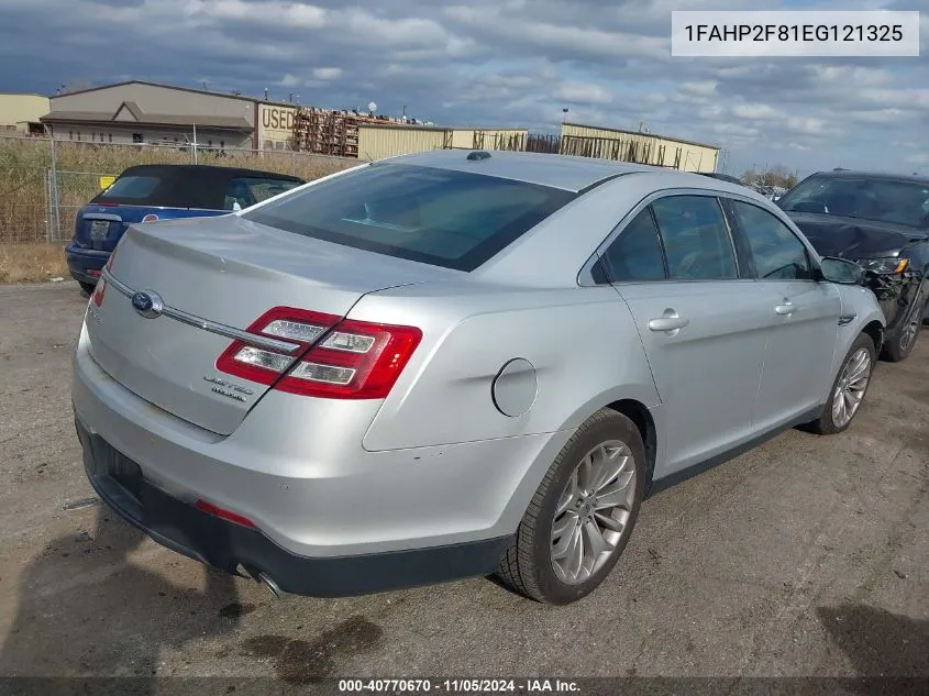 2014 Ford Taurus Limited VIN: 1FAHP2F81EG121325 Lot: 40770670