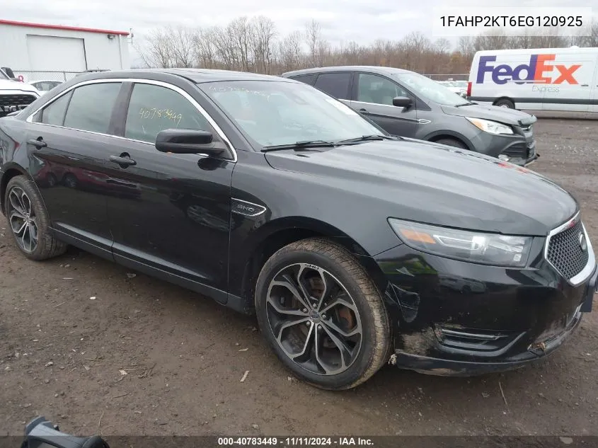 2014 Ford Taurus Sho VIN: 1FAHP2KT6EG120925 Lot: 40783449