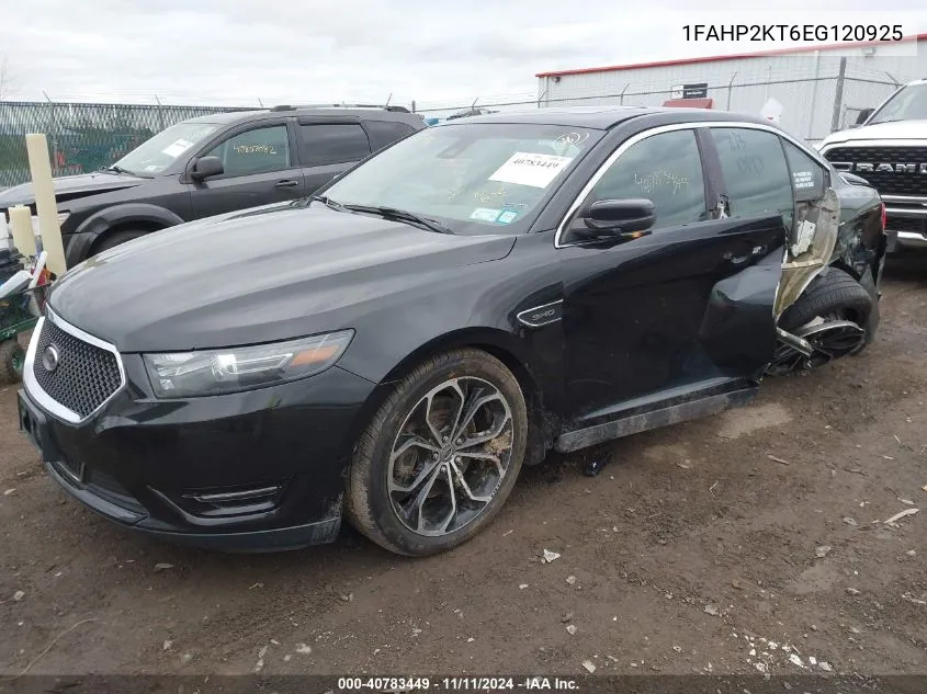 2014 Ford Taurus Sho VIN: 1FAHP2KT6EG120925 Lot: 40783449