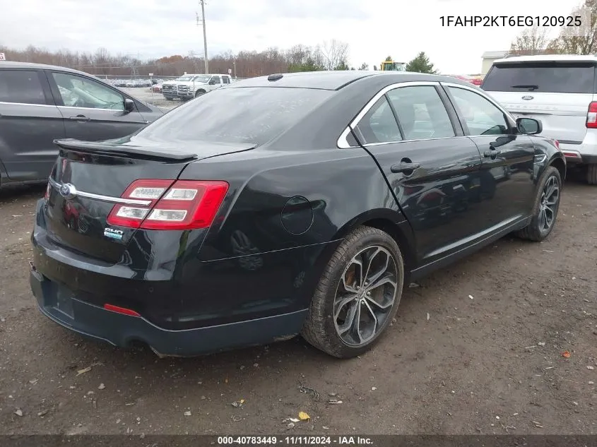 2014 Ford Taurus Sho VIN: 1FAHP2KT6EG120925 Lot: 40783449