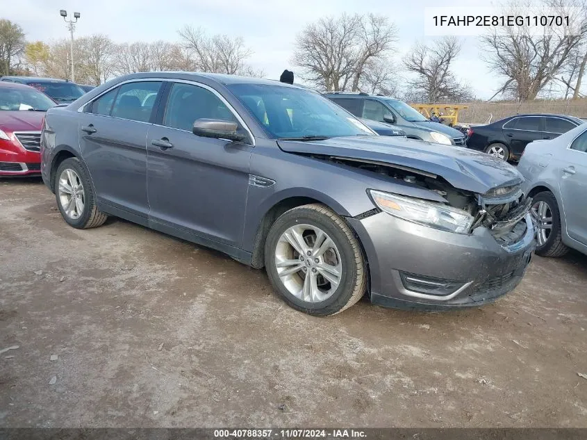 1FAHP2E81EG110701 2014 Ford Taurus Sel