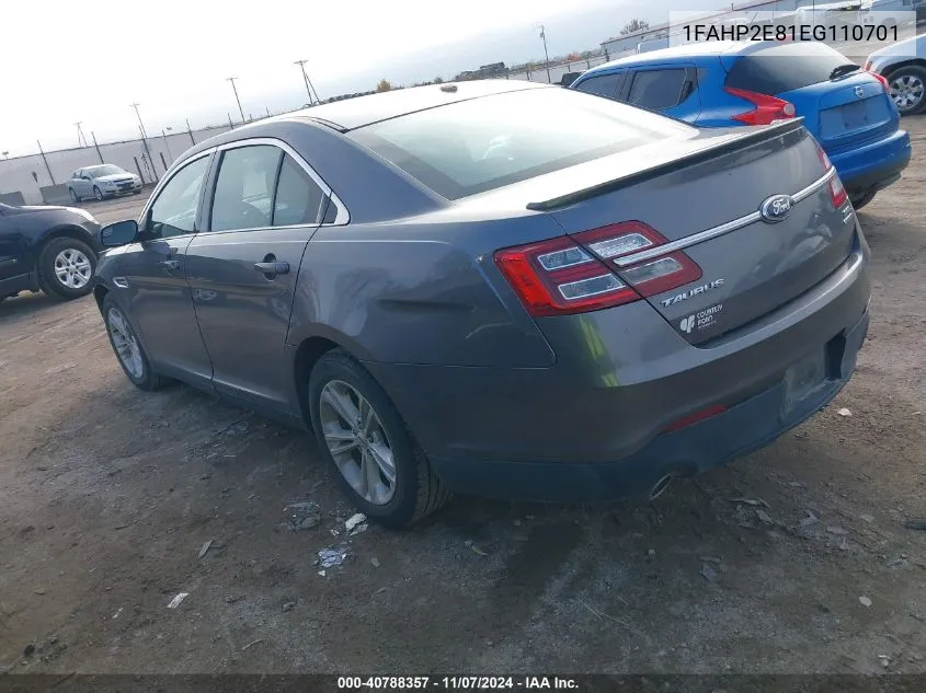 1FAHP2E81EG110701 2014 Ford Taurus Sel