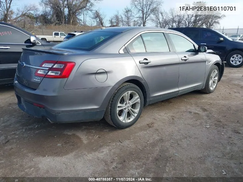 1FAHP2E81EG110701 2014 Ford Taurus Sel