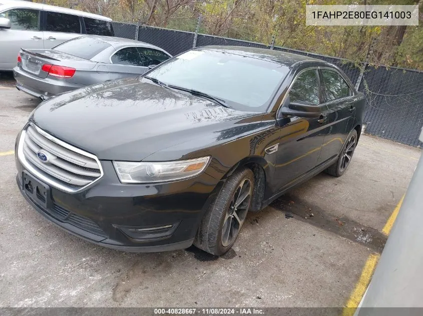 2014 Ford Taurus Sel VIN: 1FAHP2E80EG141003 Lot: 40828667