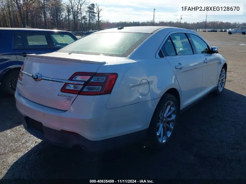 2014 Ford Taurus Limited VIN: 1FAHP2J8XEG128670 Lot: 40835459