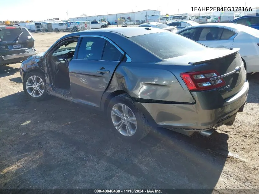 2014 Ford Taurus Sel VIN: 1FAHP2E84EG178166 Lot: 40846438