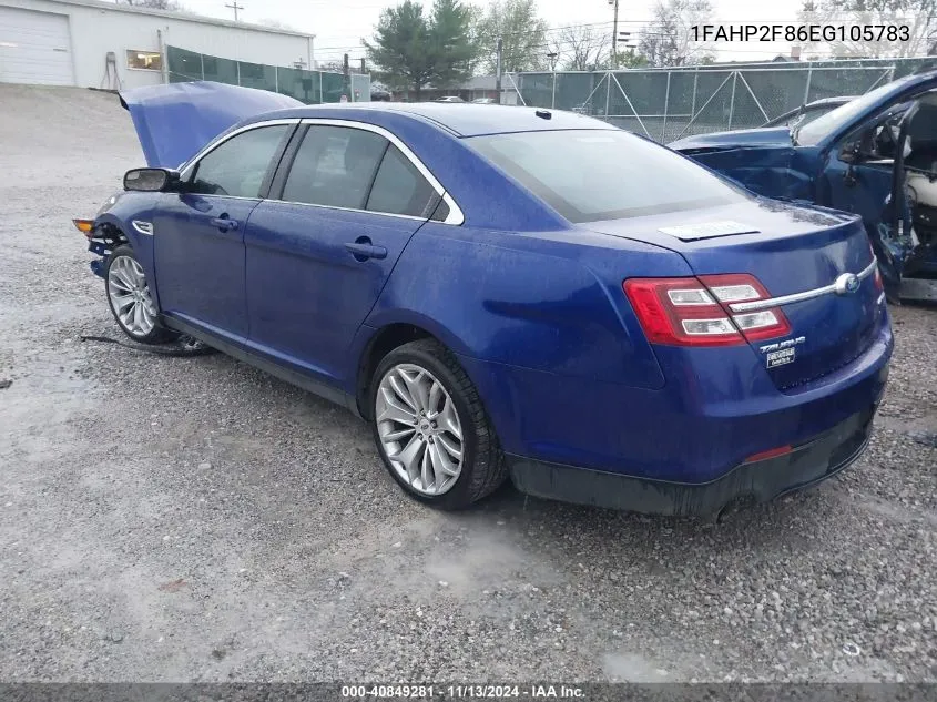 2014 Ford Taurus Limited VIN: 1FAHP2F86EG105783 Lot: 40849281