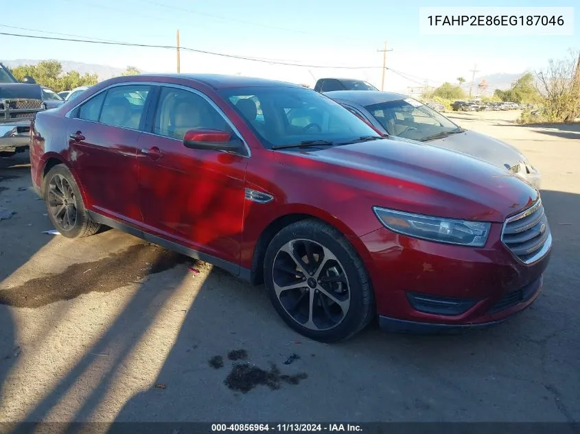 2014 Ford Taurus Sel VIN: 1FAHP2E86EG187046 Lot: 40856964