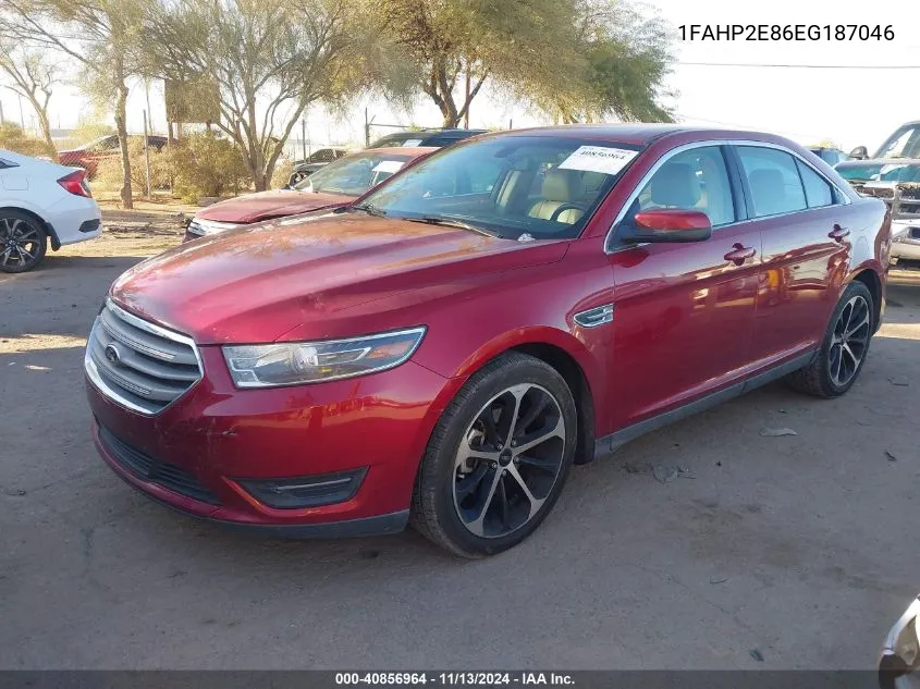 2014 Ford Taurus Sel VIN: 1FAHP2E86EG187046 Lot: 40856964