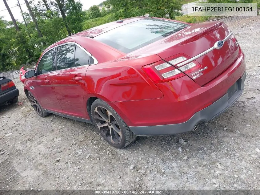 1FAHP2E81FG100154 2015 Ford Taurus Sel